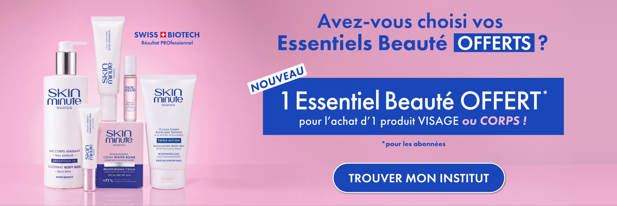 essentiel beauté offert pour l'achat d'un produit bodyminute