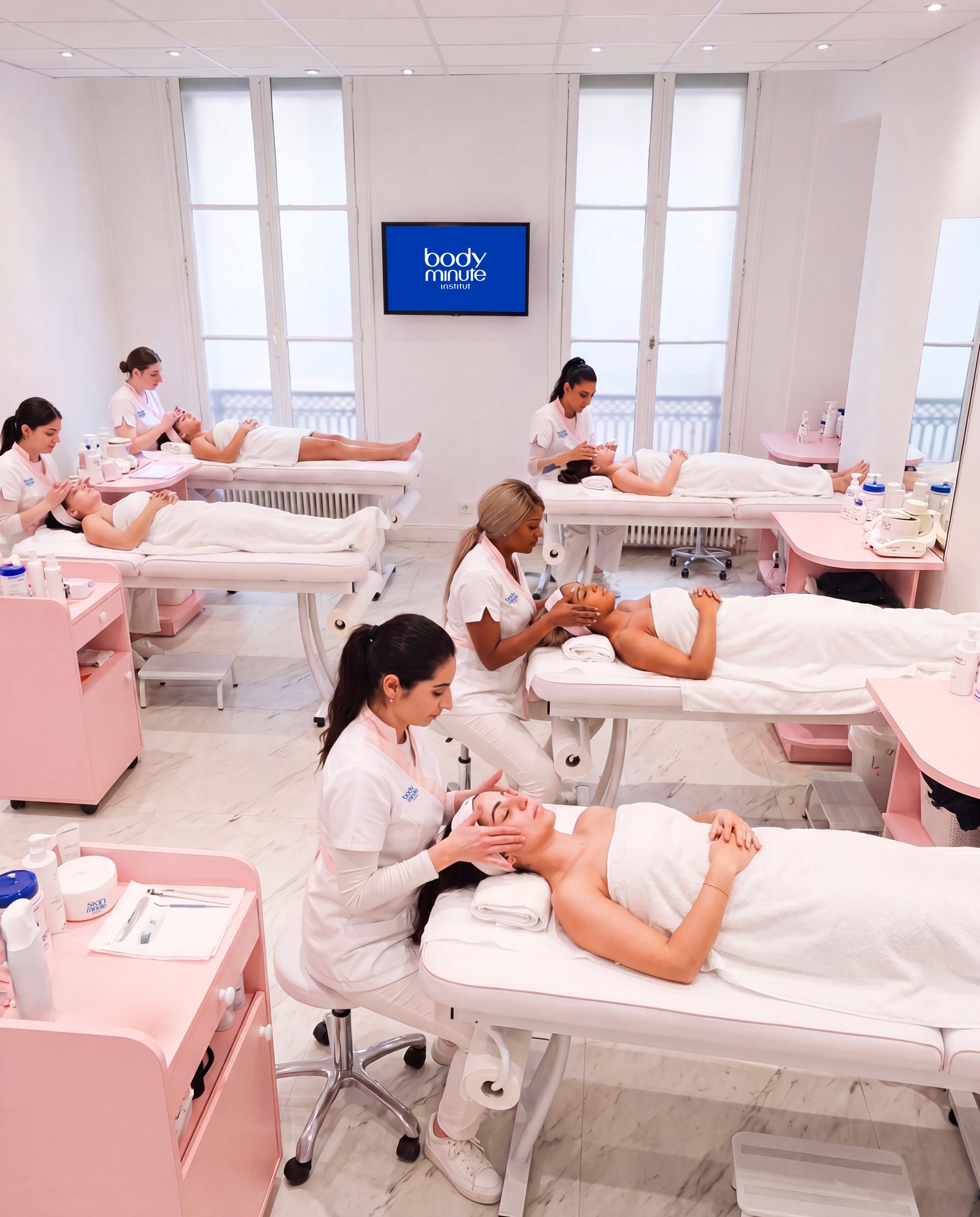 Salle de formation pratique de Bodyminute Academy à Paris